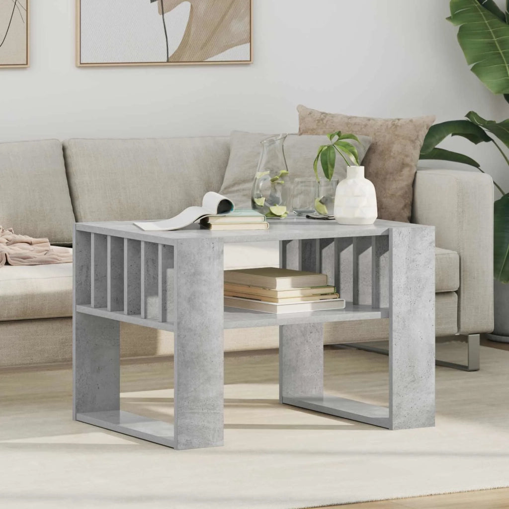 Tavolino da salotto Grigio cemento 66 x 49,5 x 45 cm 8000119