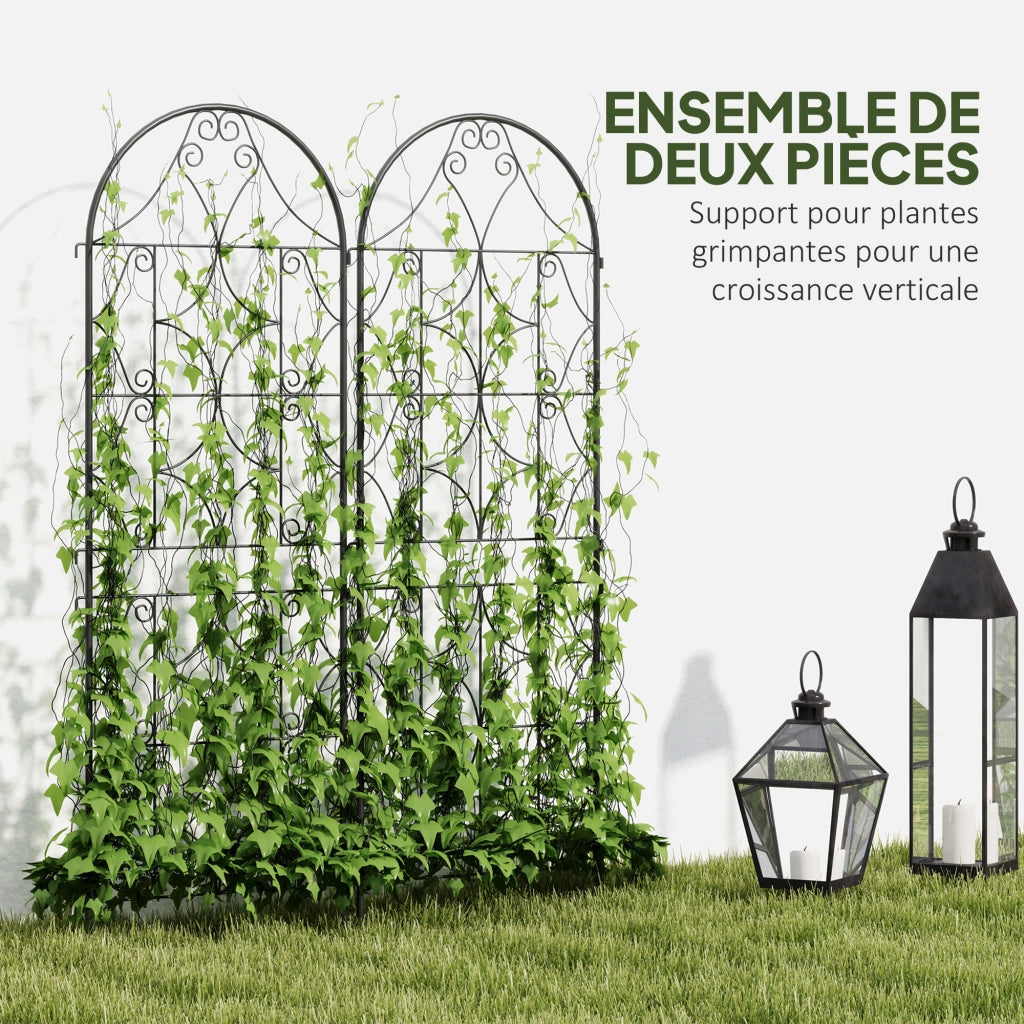 Griglia per piante rampicanti ¨C Zephmum ¨C Nero 50x150 cm