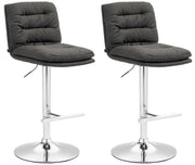 2er Set Barhocker Damar Stoff chrom