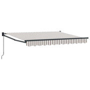 Tenda retrattile Grigio chiaro e bianco 4,5 × 3 m 3426201