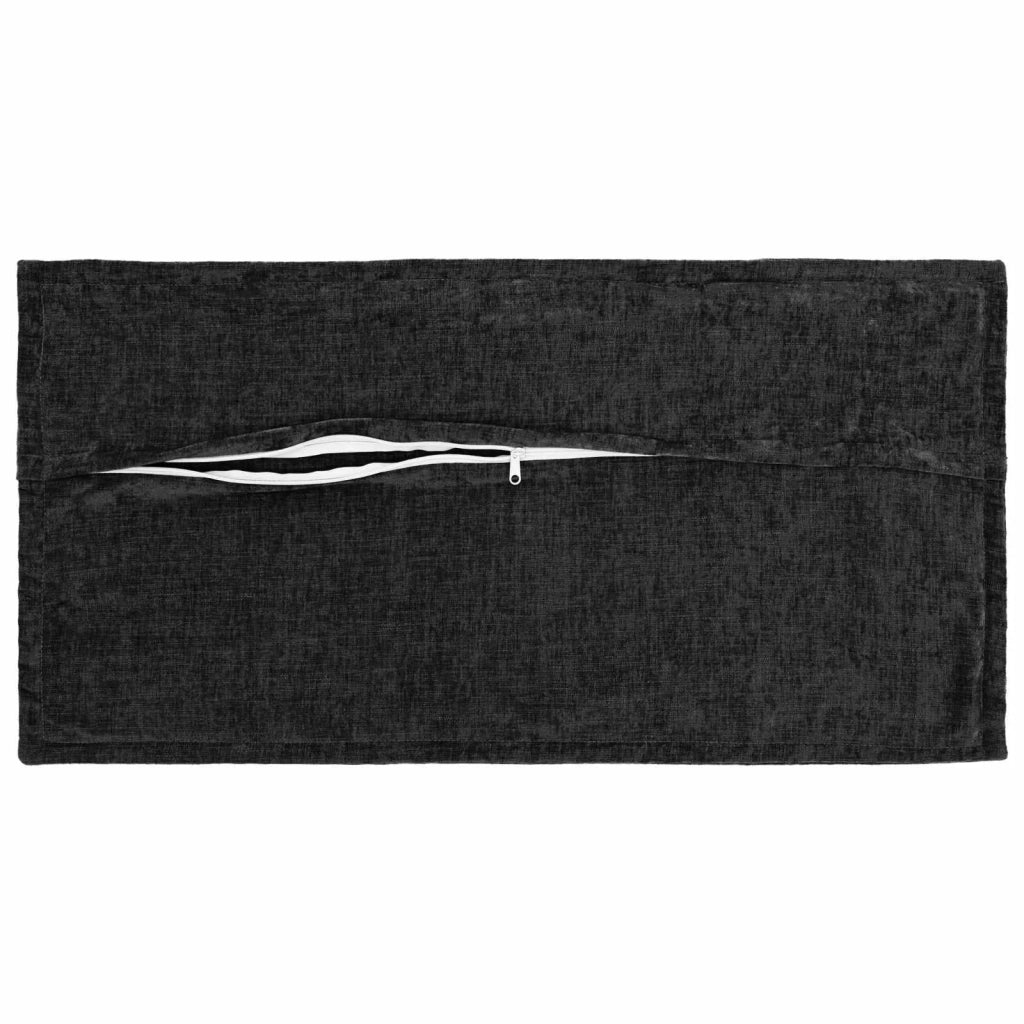 Federa 2 pz HOUTEN Antracite 40 x 80 cm Tessuto Chenille 918220