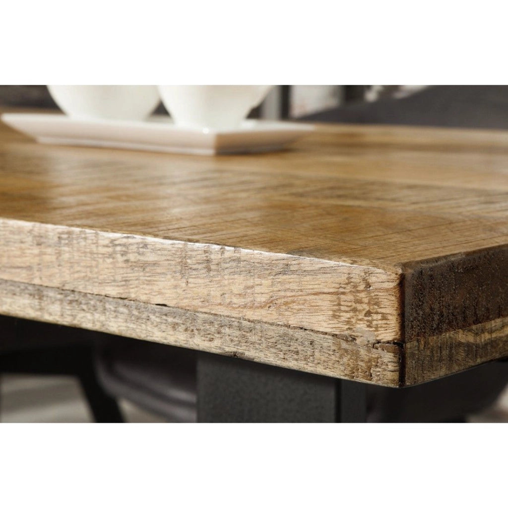 Tavolo da pranzo LODEN 200 cm – Piano in legno massello di mango e gambe in metallo nero