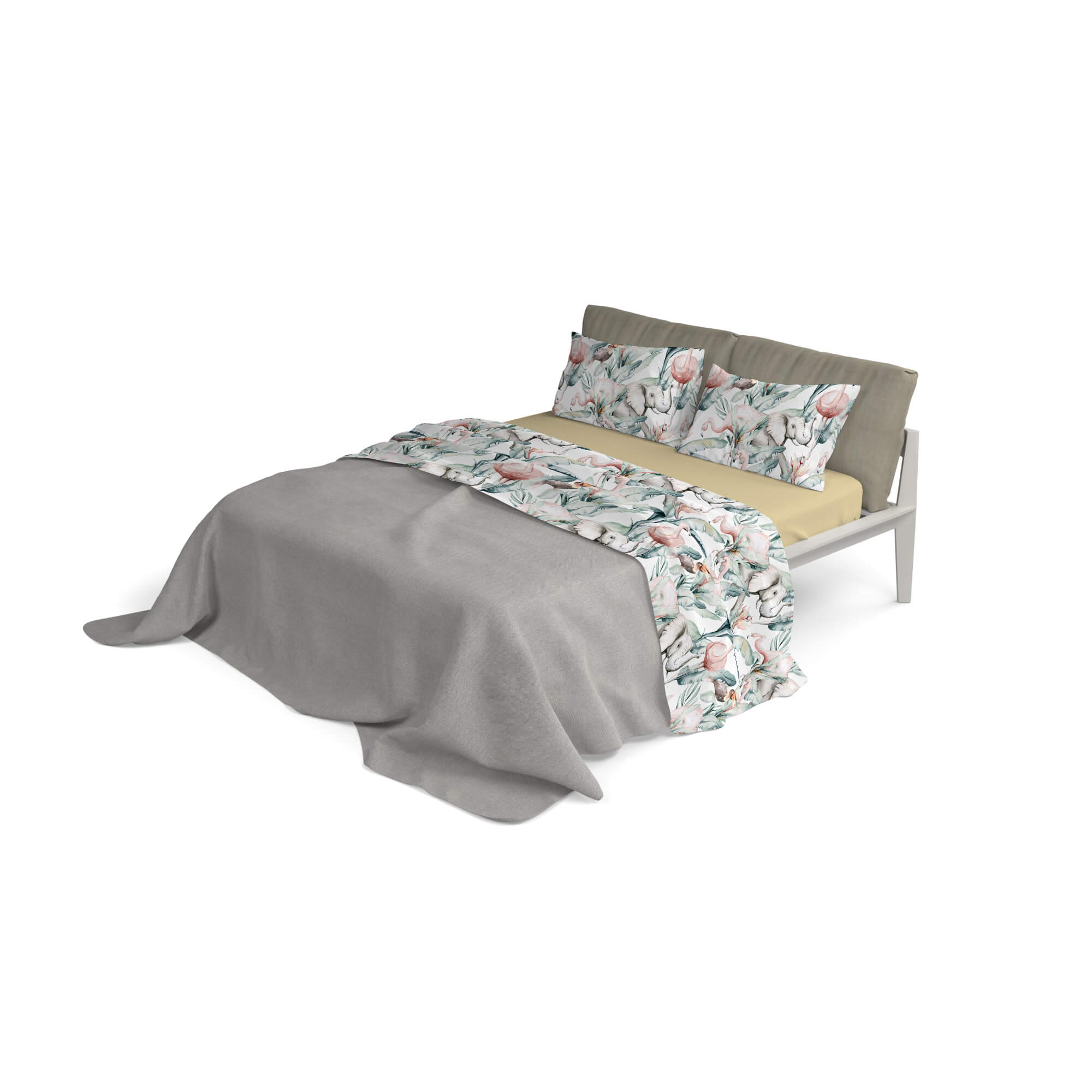 Set Lenzuola Singolo con Stampa Sopra Sotto e Federe Denny