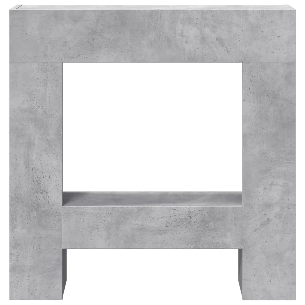 Cornice per Camino Grigio Cemento 81x18x82 cm in Truciolato 854601
