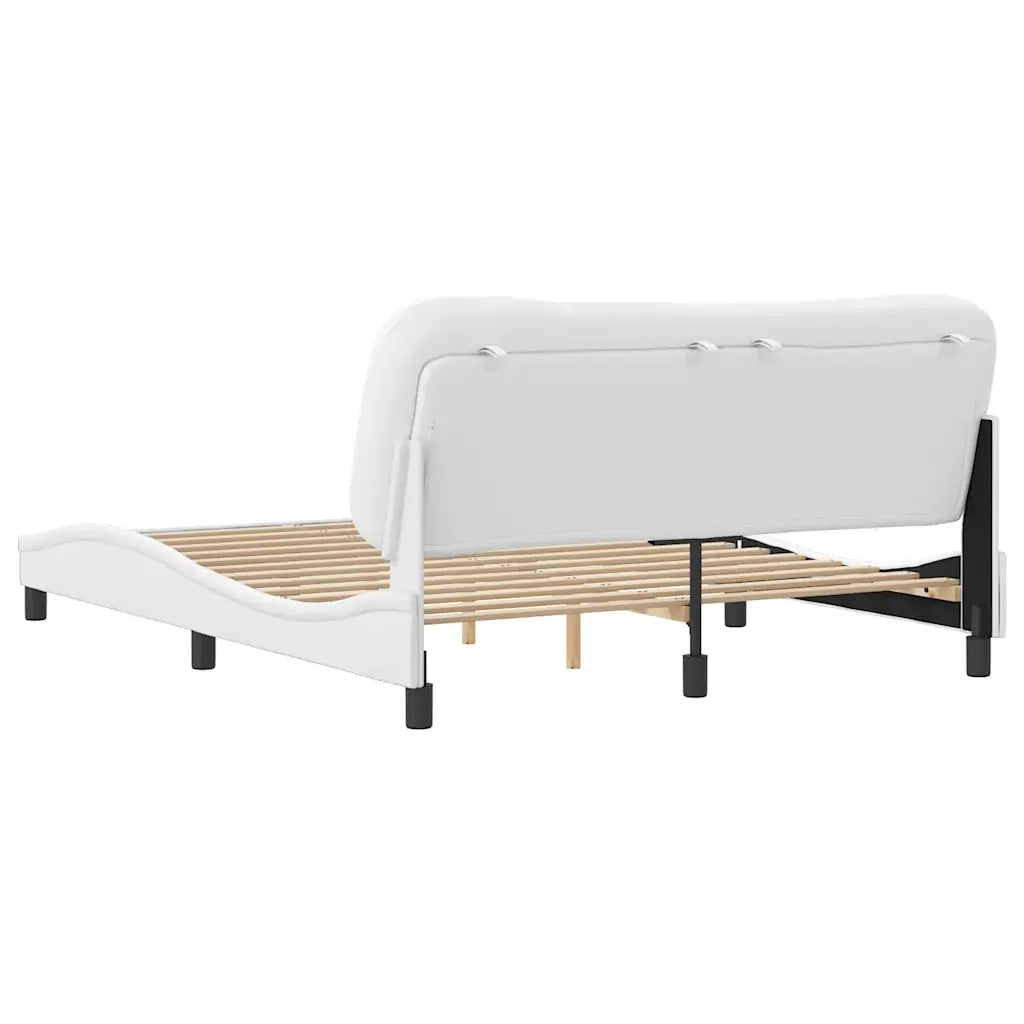 Giroletto senza Materasso Hvar Bianco 160x200 cm in Similpelle