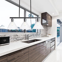 Lampada Da Soffitto Di Vetro Metallico APP318-3CP