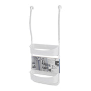 Mensola per Doccia Portaoggetti da Appendere 2 Ripiani PVC Fox Colore: Bianco