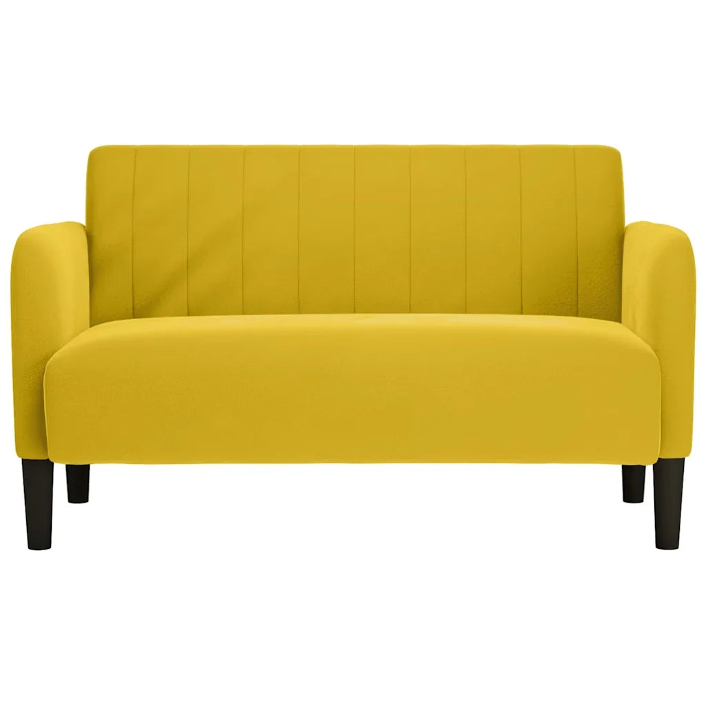 Divano | Divano da soggiorno | Sofa Divanetto Giallo 109 cm in Velluto