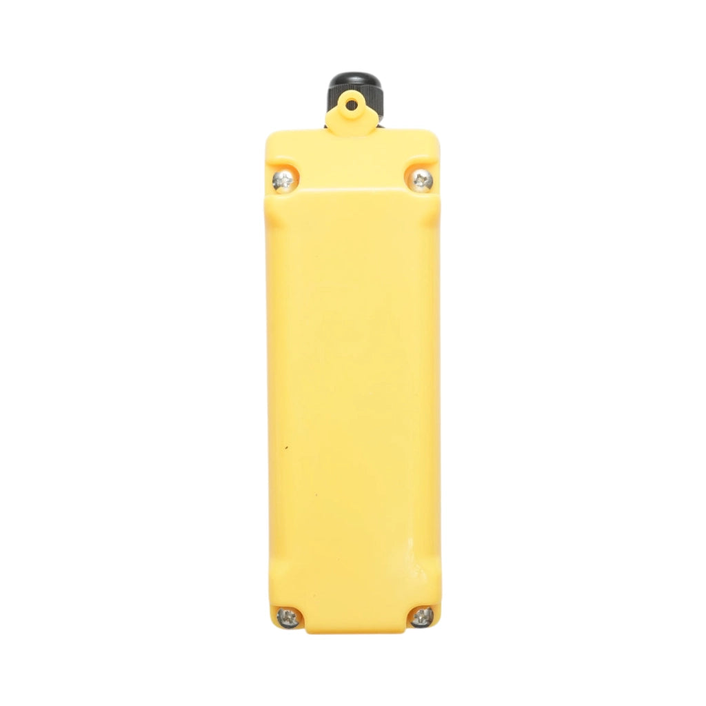 Telecomando industriale con 2 comandi, compatibile con AC 250V/5A – 500V/2A, dotato di pulsante di arresto d’emergenza. Breckner Germany