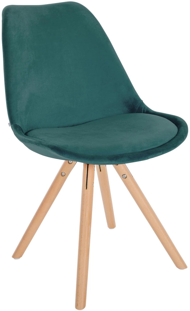 Sedia Sofia Velvet verde,natura (rotondo)