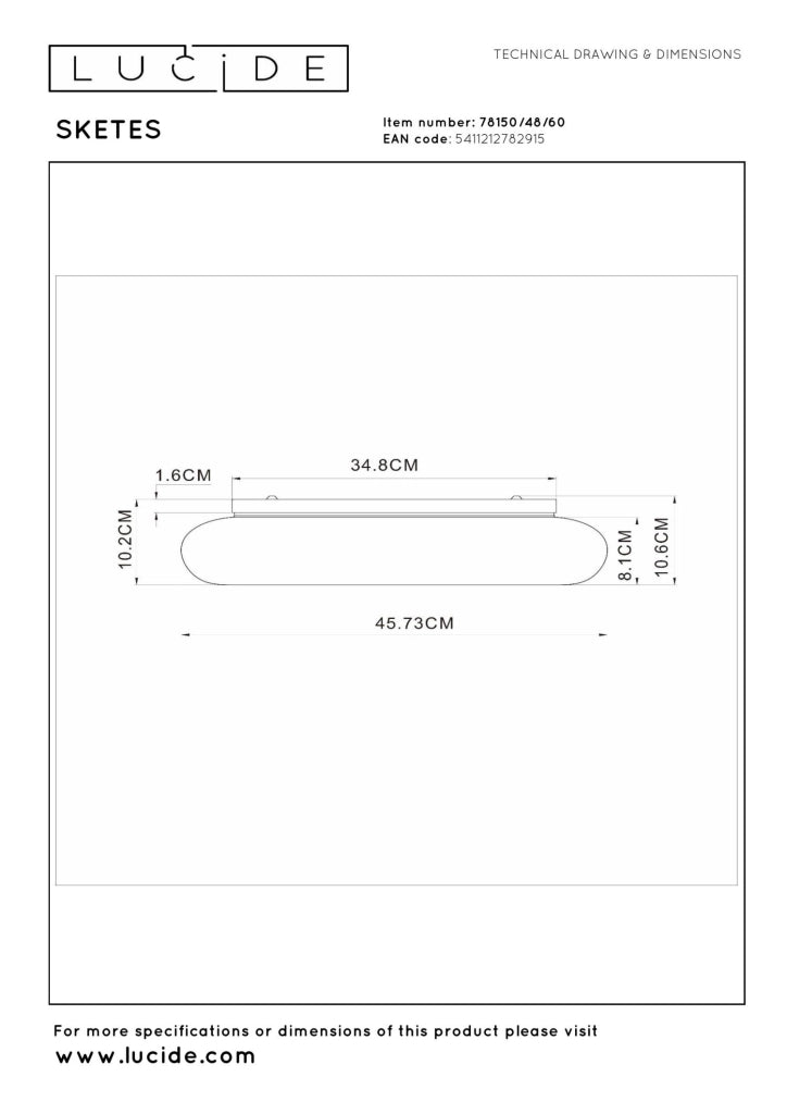 Plafoniera LED SKETES 18W Bianca Rotonda Lucide