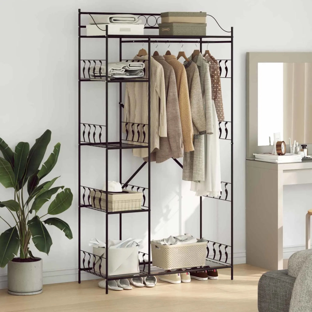 Armadio Aperto con lo scaffale Nero 101 x 43 x 188 cm Acciaio CFW9781852