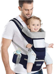 Porta Bambini Ergonomica con Supporto Lombaro - Porta Bambini Multi Posizione - Supporto Cervicale e Capelluto - Leggero e Respirabile Cotone - Per Bambini e Piccoli Dai 0-36 Mesi (<25kg)