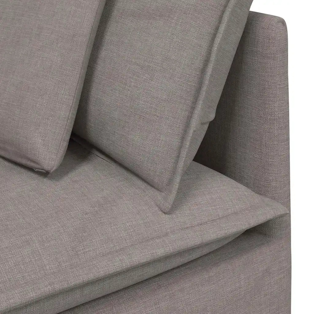 Divano da Giardino-Modulo Angolare Divano Modulare con Cuscini Tortora 100 cm