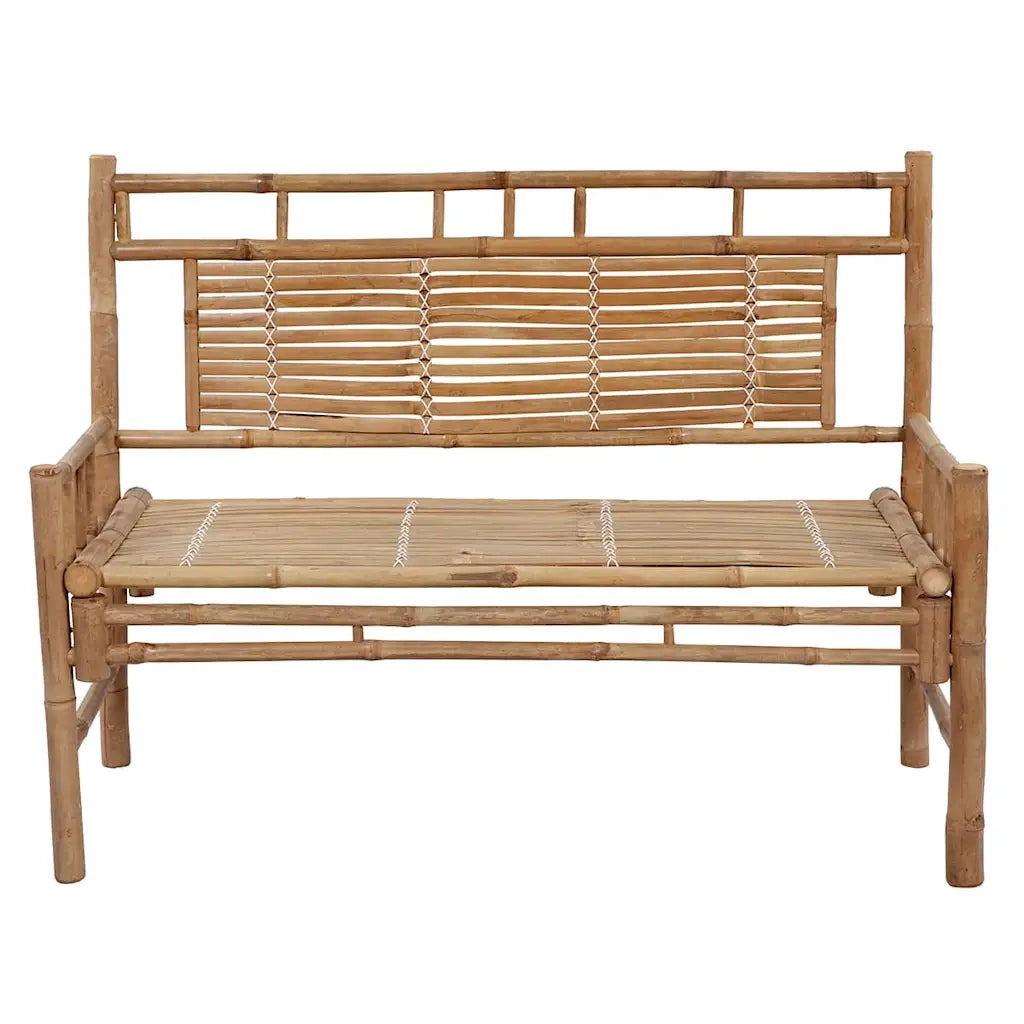 Panca da Giardino con Cuscino 120 cm in Bambù 3063890