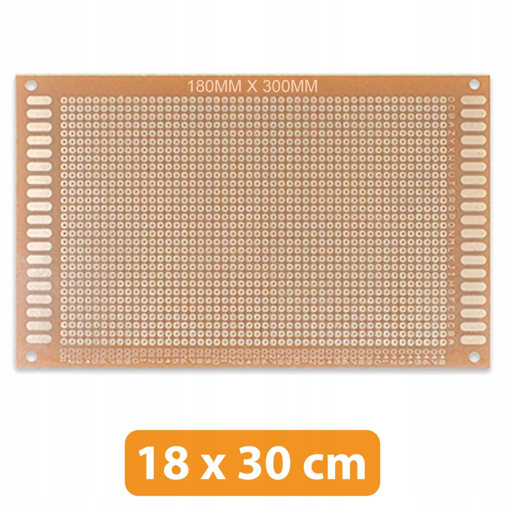 Piastra Prototipale Universale Monofaccia 180x300 mm – Fori 2,54 mm | Montaggio THT | Ideale per Circuiti Elettronici