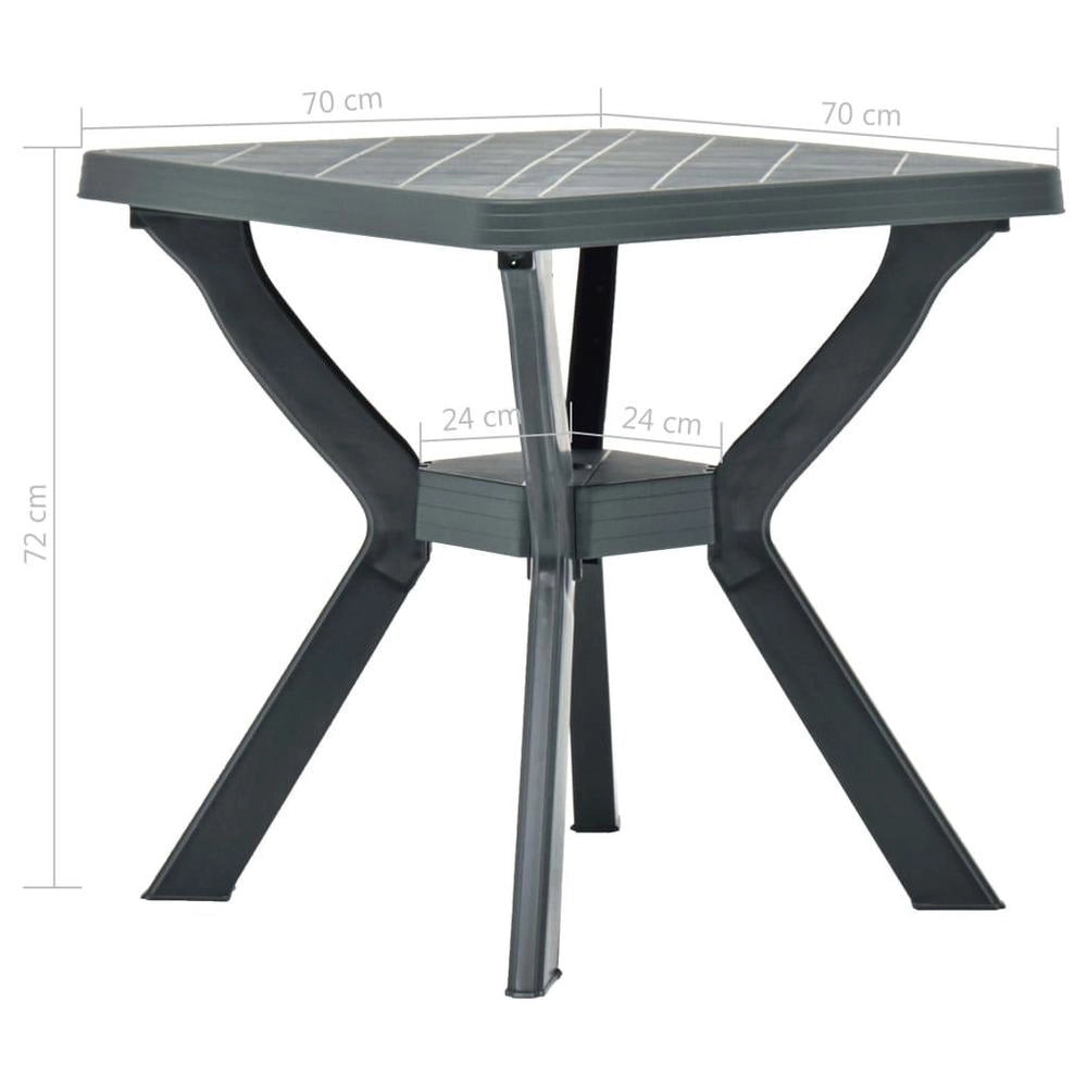 Bistro Table Anthracite 70x70x72 Cm Plastic