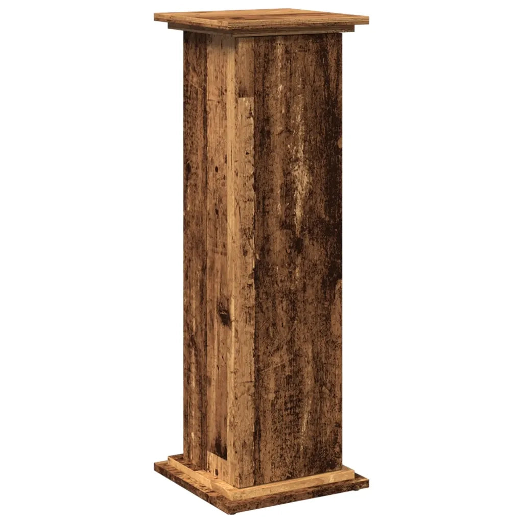 Espositore con Portaoggetti Legno Antico 31x30x90 cm Truciolato 854614