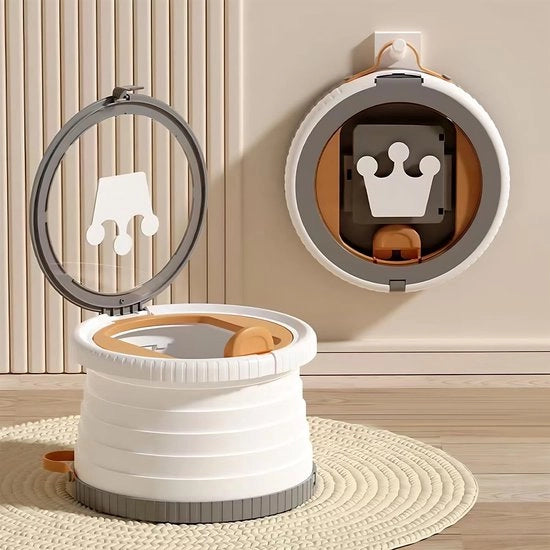 Porta toilette leggero - Piatto pieghevole - Portatile - Utile per viaggi - Inclusa borsa di trasporto - Capacità 13 galloni