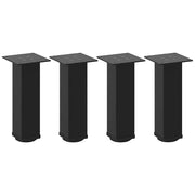 Set di 4 gambe regolabili per tavolino da caffè 42 x 44 cm in moderno acciaio nero 02_0056761