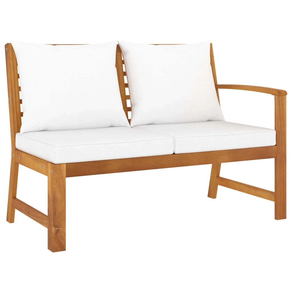 Set Divani da Giardino 9 pz con Cuscini Crema in Legno Acacia cod mxl 39774