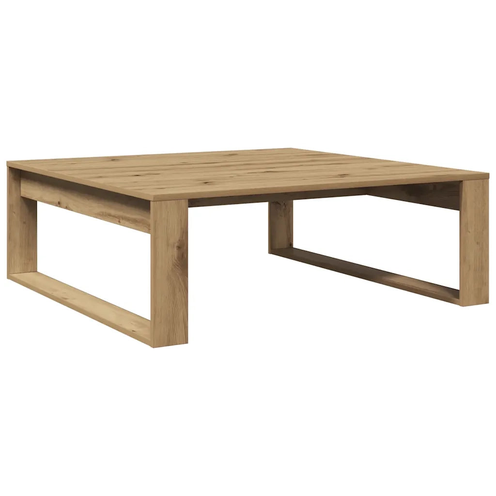 Tavolino Salotto Rovere Artigianale 100x100x35 cm in Truciolato