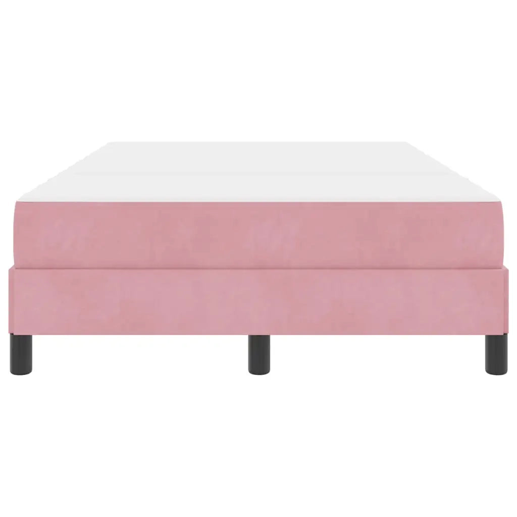 vidaXL Letto box spring con materasso Rosa 120 x 200 cm Velluto