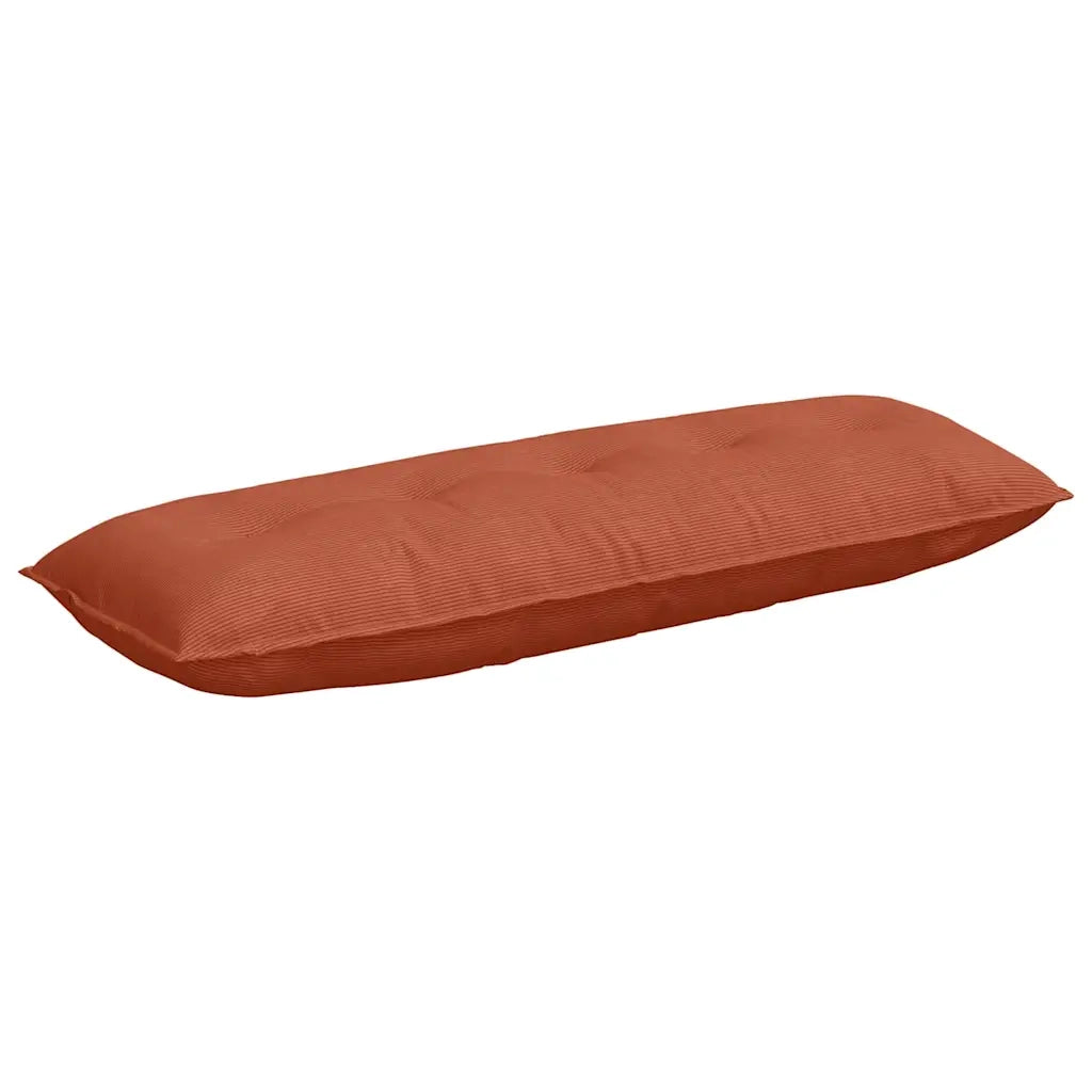 Cuscino per Schiena Rosso Arancio 140 x 50 cm Tessuto in Cords 42014872