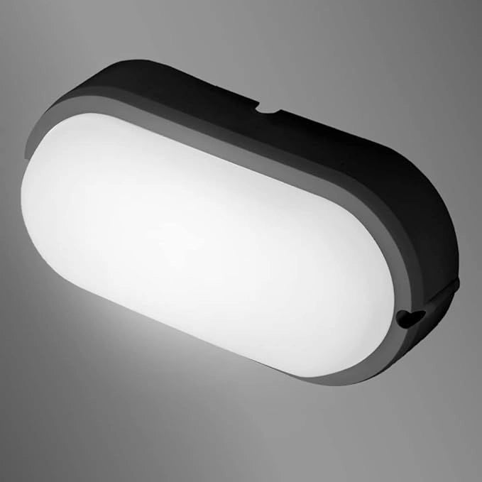 PLAFONIERA IP 65 IN PVC ANTRACITE OVALE 20W 4000K 1500 LM