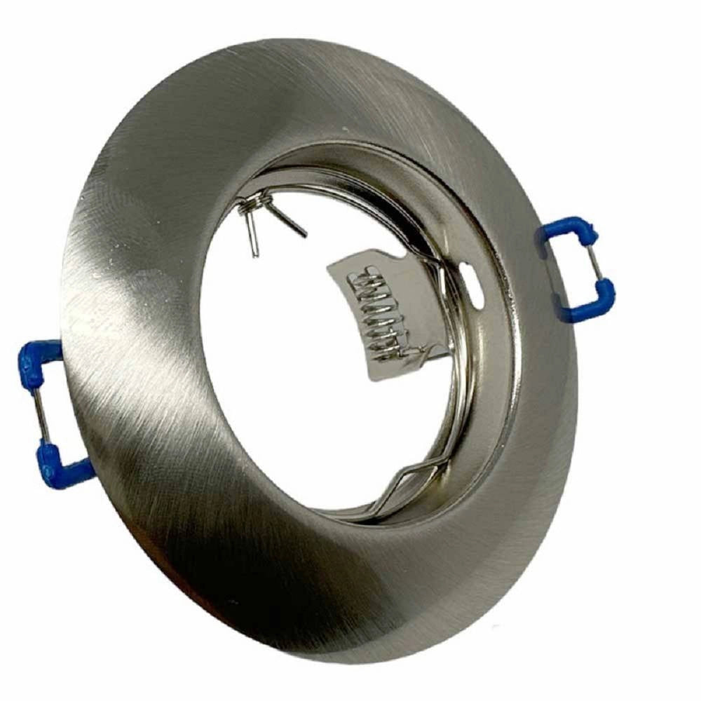 Trade Shop - Portafaretto Ad Incasso Fisso Supporto Tondo Per Faretti Lampada In Alluminio P32 -