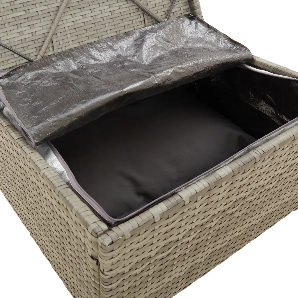 Set Divani da Giardino 5 pz con Cuscini in Polyrattan Grigio cod mxl 44315
