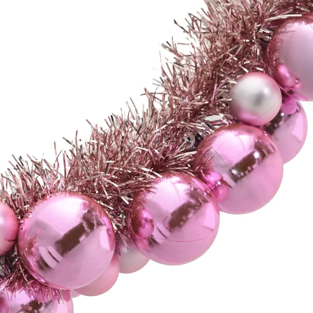 Ghirlanda di Palline di Natale Rosa 186 cm Polistirolo 42019690