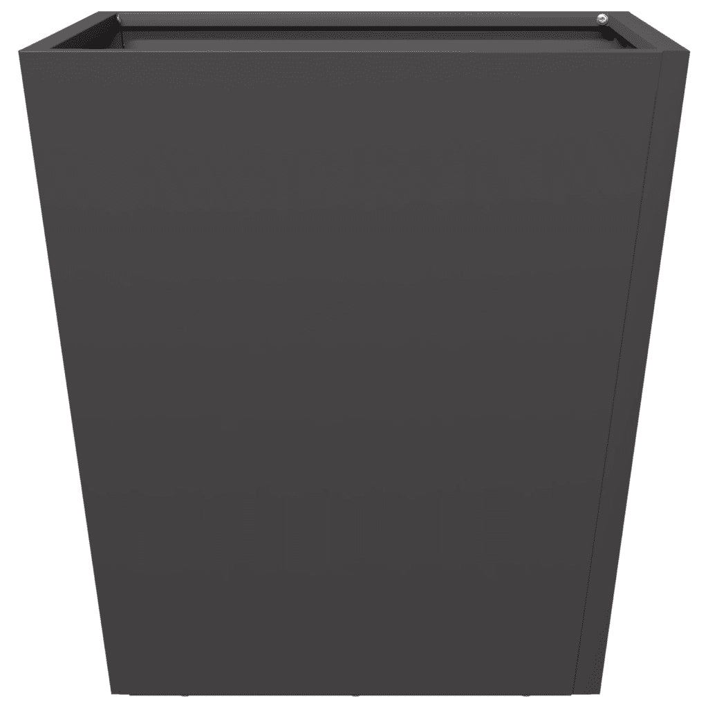 Fioriera da Giardino-Vaso da Esterno-Contenitore per Piante Nera 40x40x40 cm Acciaio