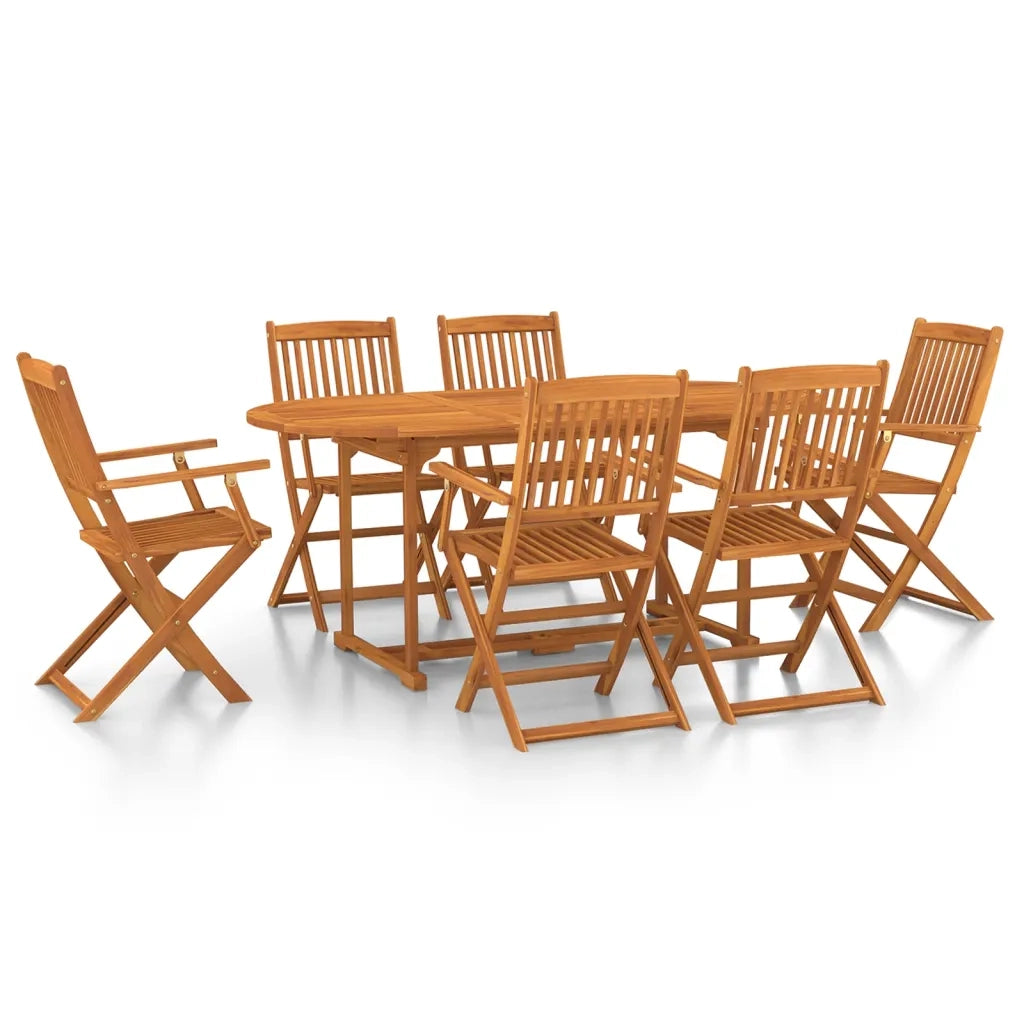 Set da Pranzo da Giardino 7pz 180x90x75cm Legno Massello Acacia 3086970