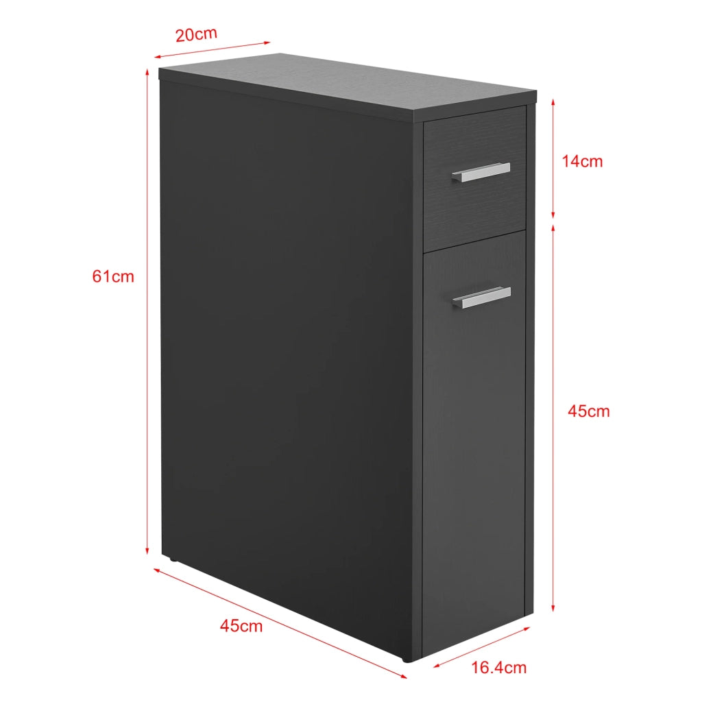Mobile lavabo da bagno grigio scuro a 2 cassetti 03_0007663