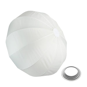 Essential Balloon Softbox 80cm + adattatore softbox per Hensel Expert, diffusore di luce a 360° ad apertura rapida, incluso adattatore Bowens, compatibile con tutte le più comuni