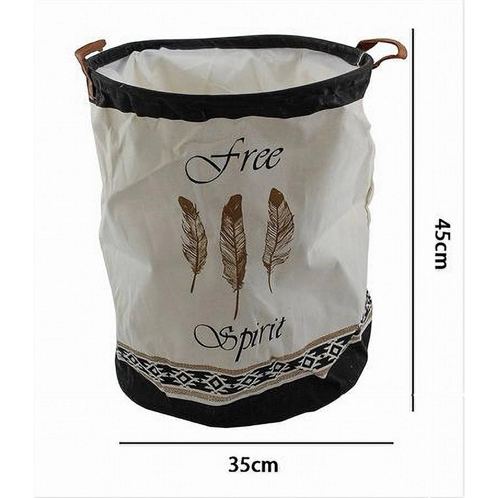 Trade Shop - Cesto Porta Biancheria Per Vestiti Sporchi Pieghevole Free Spirit 35x45 Cm 10474 -