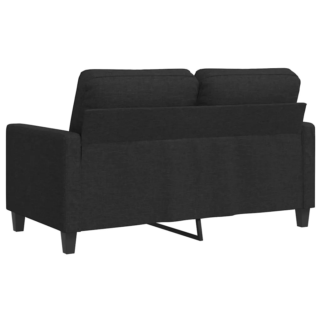 Divano a 2 Posti-Sofa 2 Posti Nero 120 cm in Tessuto 134513