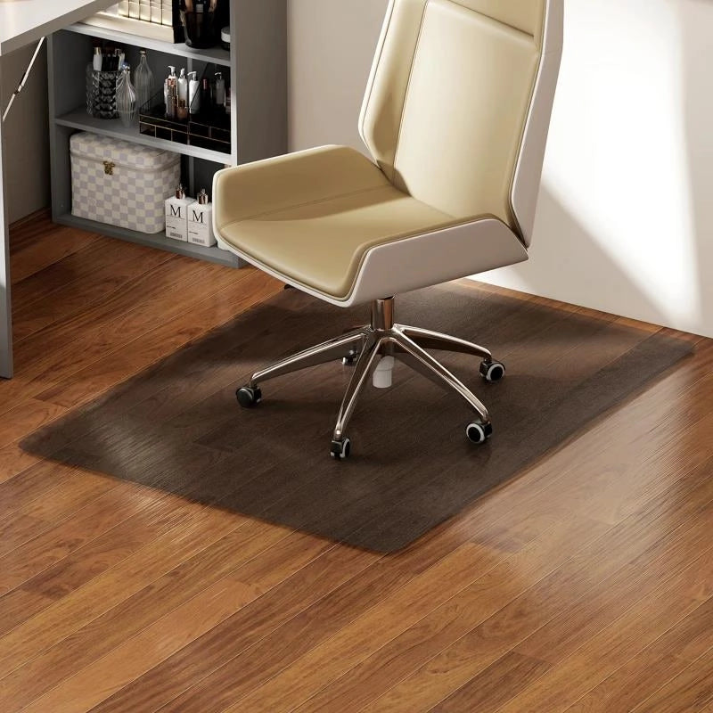 TAPPETINO SALVAPAVIMENTO 120X90 CM IN PLASTICA NERA TRASPARENTE PER SEDIA DA UFFICIO