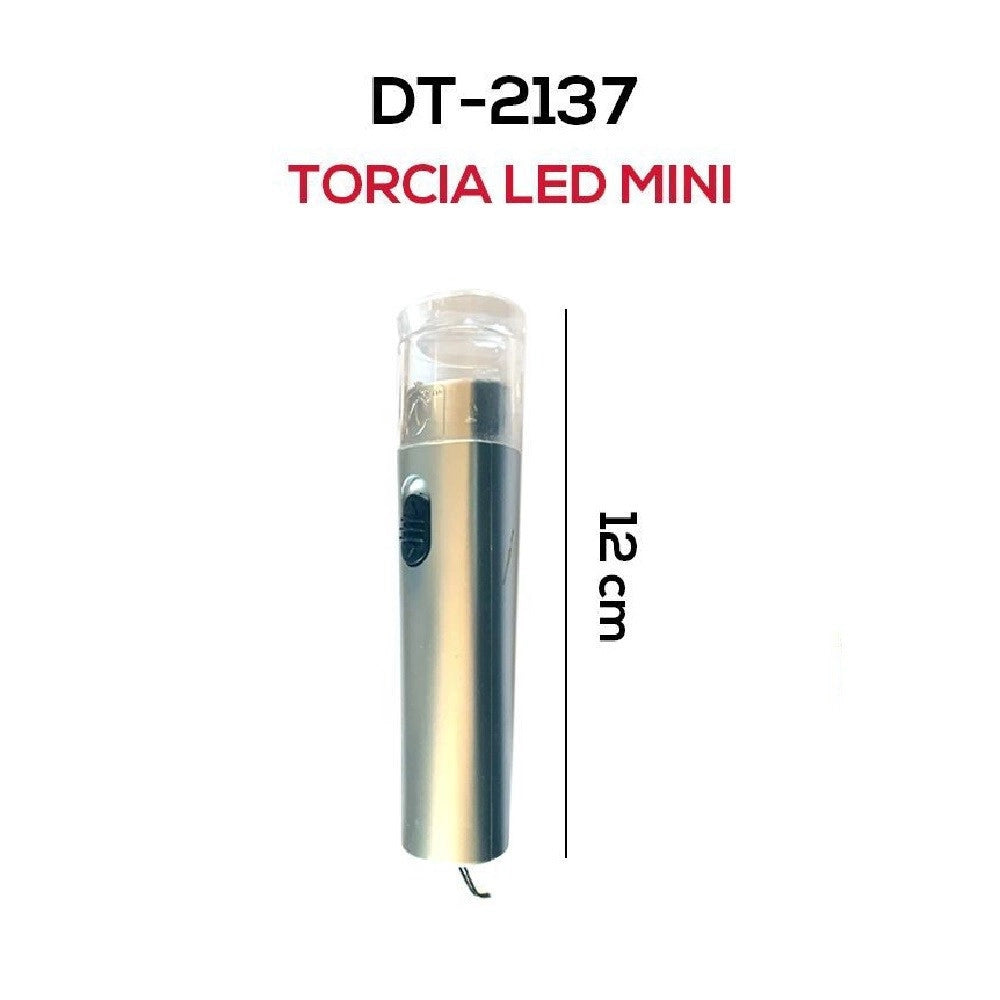 Trade Shop - Set 3 Pezzi Mini Torcia Led Smd 12 Cm Tascabile Portatile Per Campeggio Dt-2137 -