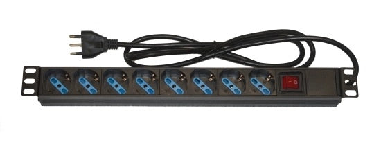 ARMADIO RACK MULTIPRESA 8 PRESE 19 TRIPOLARI/SCHUKO INTERRUTTORE ITA
