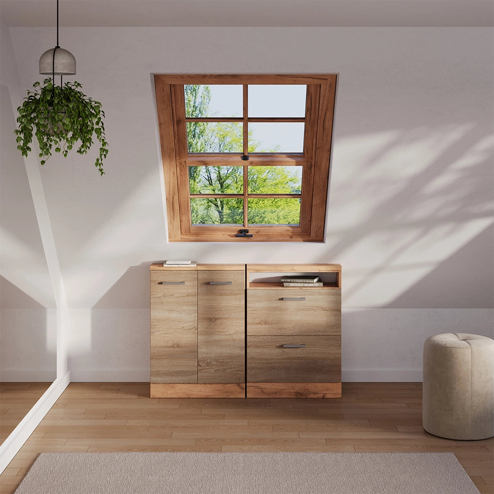 Mobile sottotetto Rion Sonoma/Rovere dorato con 2 porte Vicco