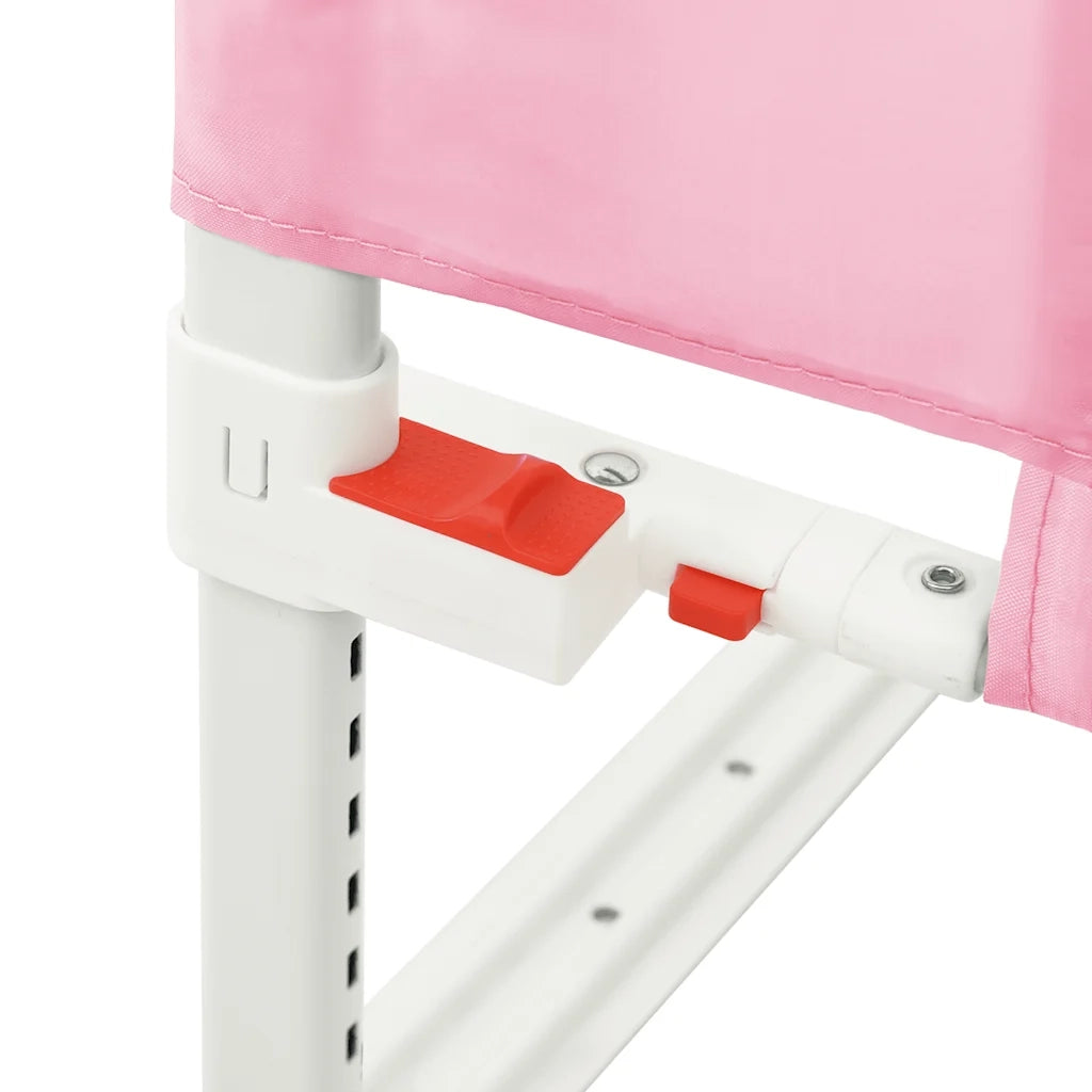 Sponda Letto di Sicurezza per Bambini Rosa 190x25 cm Tessuto 10205