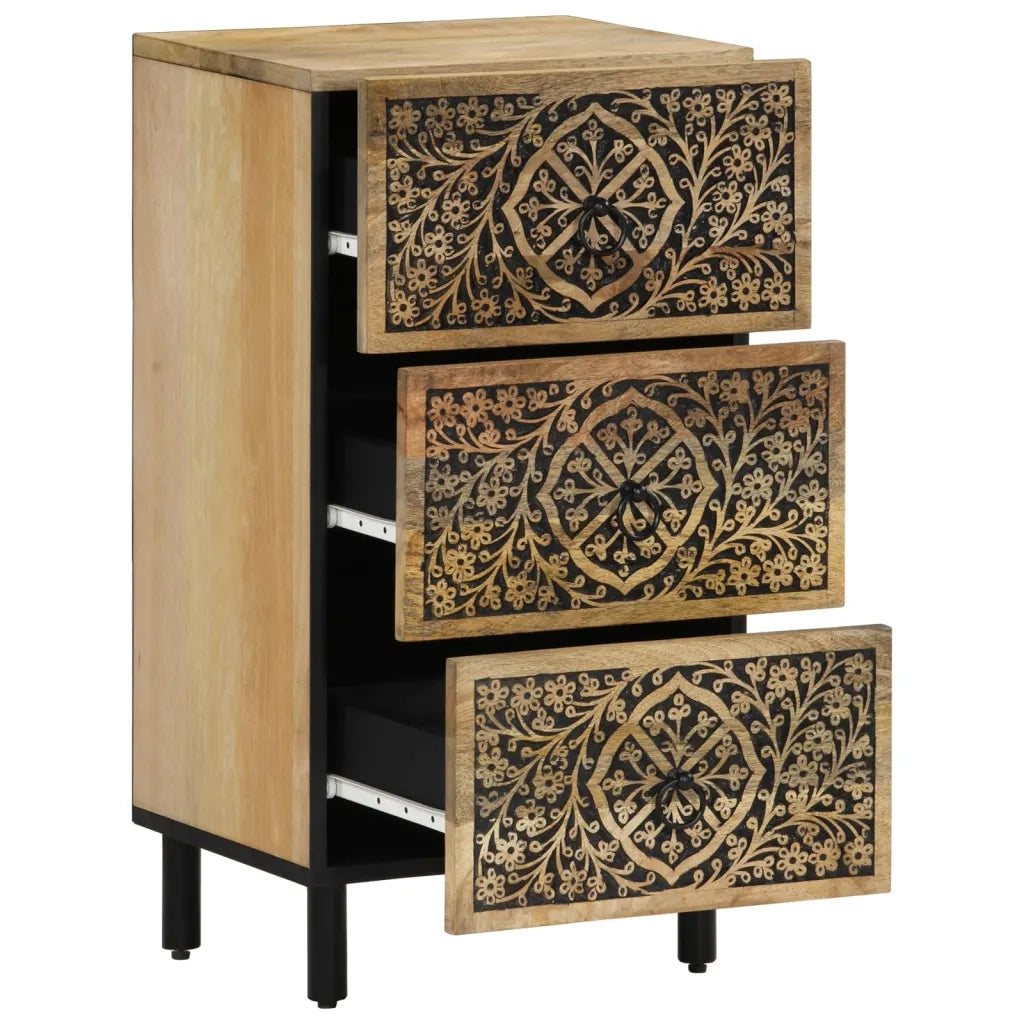 Credenza | Madia | Buffet da pranzo | Armadio da pranzo 40x33x75 cm in Legno Massello di Mango