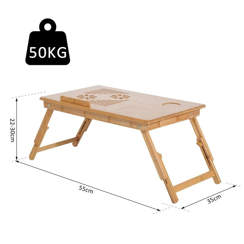 TAVOLINO DA LETTO PER PC PORTATILE CON SISTEMA DI RAFFREDDAMENTO 55X35X22-30 CM
