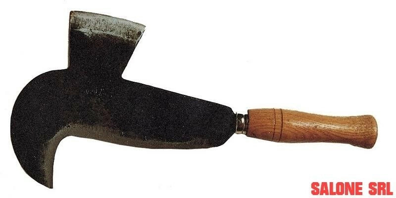 RONCOLA SCURE ACCIAIO FORGIATO,MANICO IN LEGNO,TIPO CON PENNATO,LUNGHEZZA CM.37