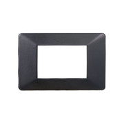 Placca Plastica Serie Starlight 3P Colore Acciaio Scuro Compatibile Con Vimar Plana