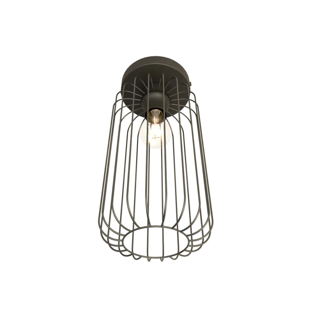 Lampada a sospensione BARN in acciaio nero opaco
