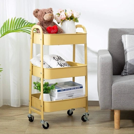 Carrello con Ruote per Organizzazione di Cucina, Trucco, Bagno, Ufficio