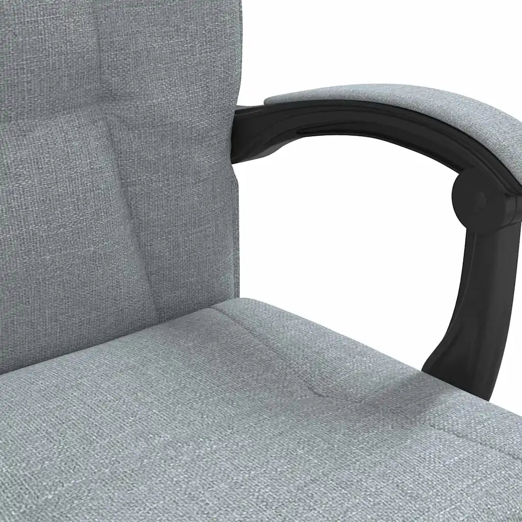 Sedia per studi-Poltrona da Ufficio Reclinabile Grigio Chiaro in Tessuto 974374